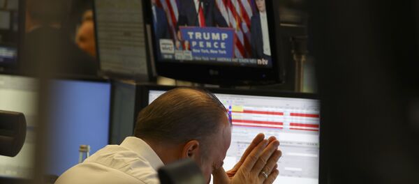 A trader at the stock exchange reacts in Frankfurt, Germany. A trader at the stock exchange reacts in Frankfurt, Germany. - Sputnik International