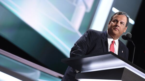 Governor Chris Christie addresses the audience on the second day of the Republican National Convention on July 19, 2016 at the Quicken Loans Arena in Cleveland, Ohio - Sputnik International