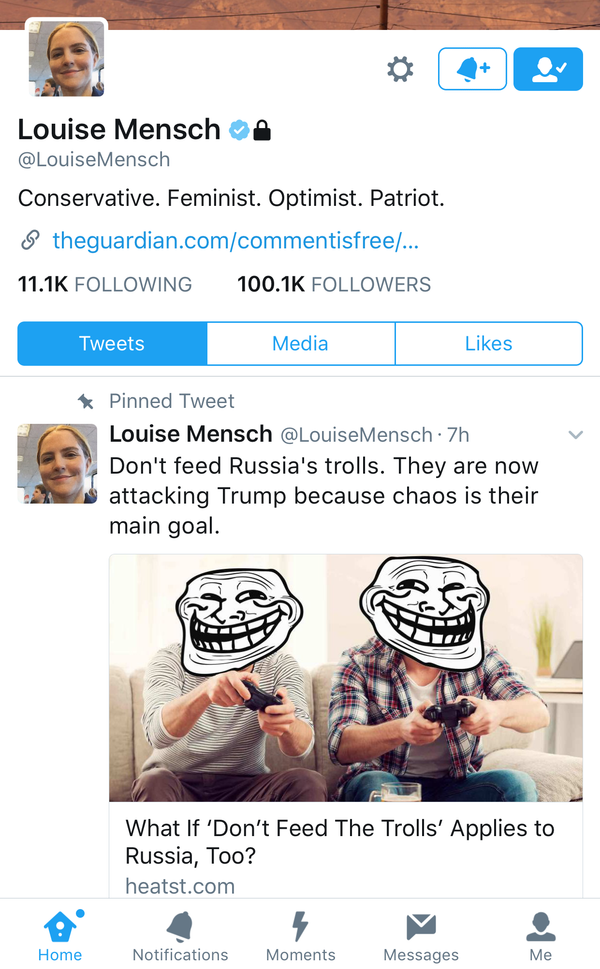 Tweet by former British Conservative MP Louise Mensch Tweet by former British Conservative MP Louise Mensch - Sputnik International