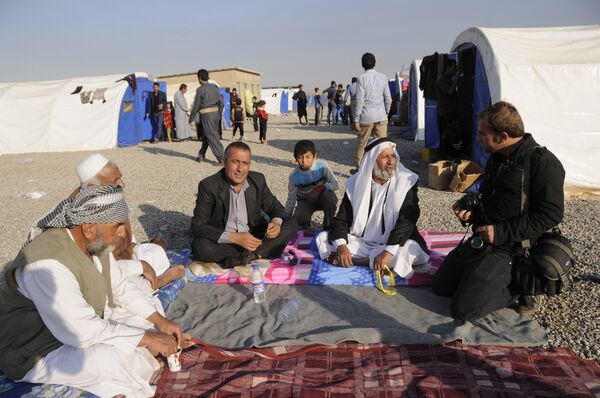 Kurdish Shabaks in a refugee camp Kurdish Shabaks in a refugee camp - Sputnik International