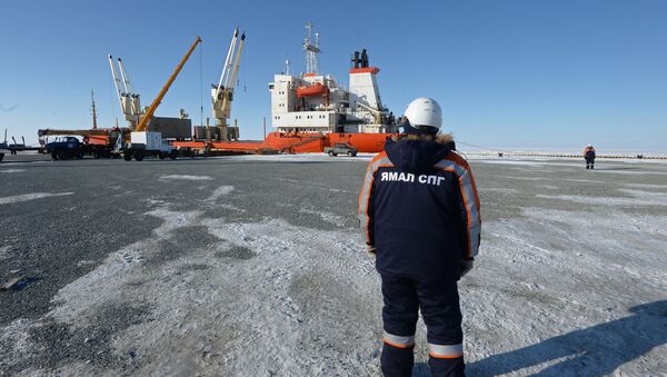 Liquefied natural gas (LNG) plant construction in Yamal, Russia. - Sputnik International