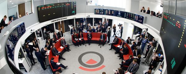 Traders operate in the Ring, the open trading floor of the new London Metal Exchange (LME) in central London. (File) Traders operate in the Ring, the open trading floor of the new London Metal Exchange (LME) in central London. (File) - Sputnik International