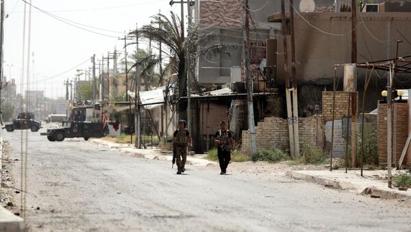 Members with Iraqi counter-terrorism forces patrol Fallujah, Iraq. (File) - Sputnik International
