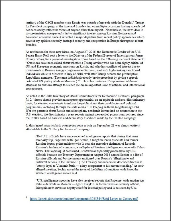 A complaint by Trump's former advisor Carter Page over violations of election norms by Clinton and her team - Sputnik International