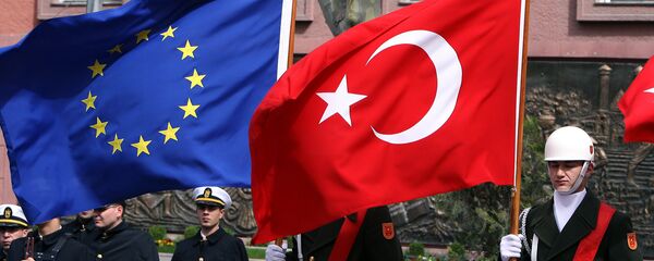 EU and a Turkish flag. (File) EU and a Turkish flag. (File) - Sputnik International