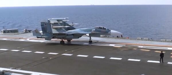 Flight deck of Admiral Kuznetsov aircraft carrier - Sputnik International