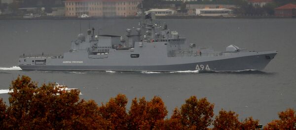The Russian Navy's frigate Admiral Grigorovich sails in the Bosphorus on its way to the Mediterranean Sea, in Istanbul, Turkey, November 4, 2016 The Russian Navy's frigate Admiral Grigorovich sails in the Bosphorus on its way to the Mediterranean Sea, in Istanbul, Turkey, November 4, 2016 - Sputnik International