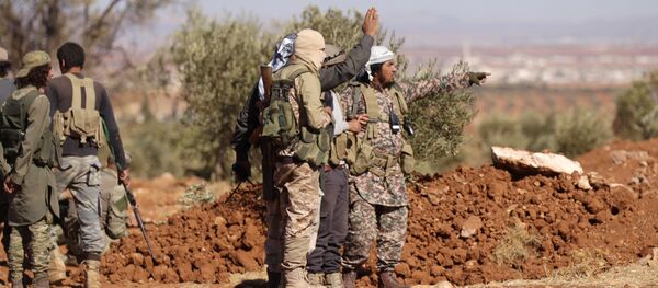 Rebel fighters gather during their advance towards the Islamic State-held city of al-Bab, northern Syria October 26, 2016 - Sputnik International