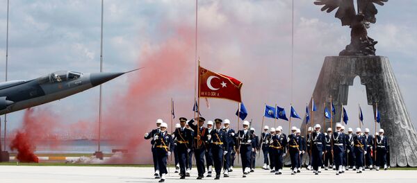 Newly graduated air force cadets march during their graduation ceremony at the Air Force war academy in Istanbul (File) Newly graduated air force cadets march during their graduation ceremony at the Air Force war academy in Istanbul (File) - Sputnik International