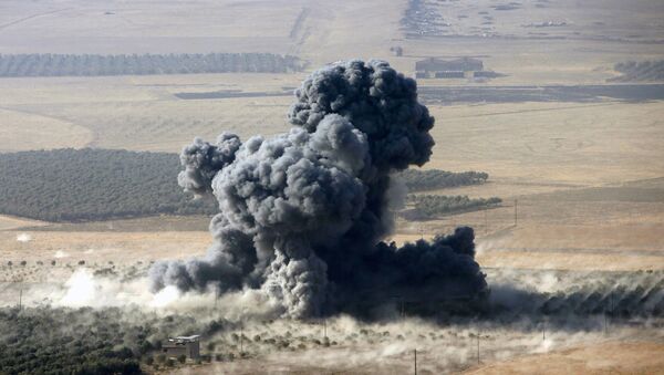 Smoke rises at Islamic State militants' positions in the town of Naweran, near Mosul, Iraq (File) - Sputnik International
