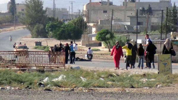 Civilians leaving the town of Suran, in Hama province, Syria (File) - Sputnik International