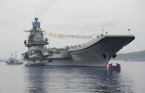The Admiral Kuznetsov aircraft-carrying cruiser in Severomorsk. File photo The Admiral Kuznetsov aircraft-carrying cruiser in Severomorsk. File photo - Sputnik International