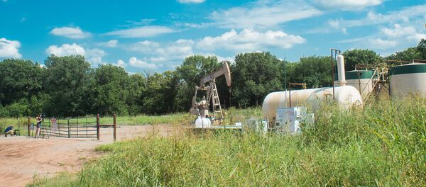 An oil pump jack operating in Oklahoma where recent earthquakes have put the spotlight on the inudstry and its controversial methods of #fracking. An oil pump jack operating in Oklahoma where recent earthquakes have put the spotlight on the inudstry and its controversial methods of #fracking. - Sputnik International