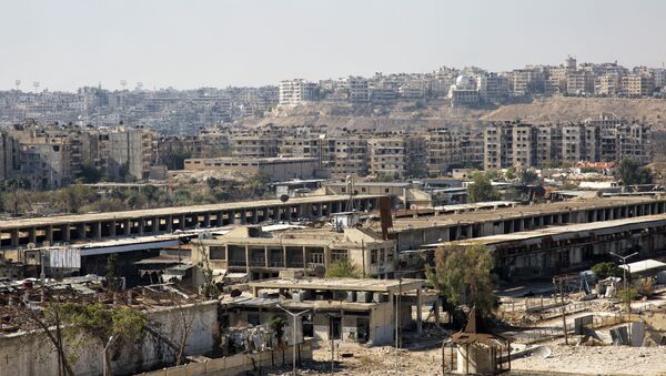 A picture from a rebel-held eastern neighbourhood of Aleppo. (File) - Sputnik International