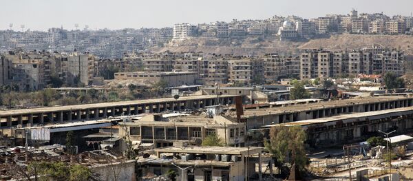 A picture from a rebel-held eastern neighbourhood of Aleppo. (File) - Sputnik International