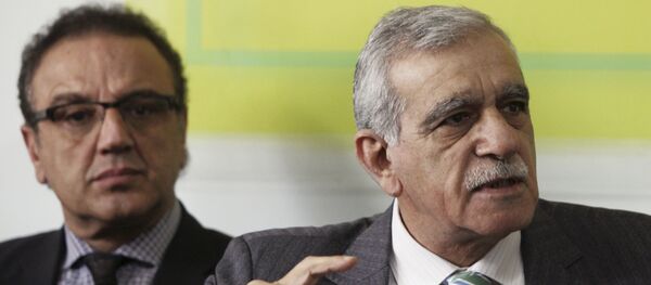 Pro-Kurdish Peace and Democracy Party lawmakers Ahmet Turk, right, and Sirri Sakik attend a news conference in Ankara, Turkey. (File) Pro-Kurdish Peace and Democracy Party lawmakers Ahmet Turk, right, and Sirri Sakik attend a news conference in Ankara, Turkey. (File) - Sputnik International