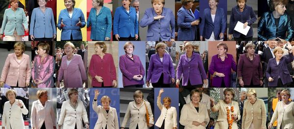 A undated combination picture shows German Chancellor Angela Merkel, wearing jackets of differing colours while attending various public events. Senior German CDU party sources say on November 20, 2016 that Merkel will run again for the Chancellorship in the next year general elections. A undated combination picture shows German Chancellor Angela Merkel, wearing jackets of differing colours while attending various public events. Senior German CDU party sources say on November 20, 2016 that Merkel will run again for the Chancellorship in the next year general elections. - Sputnik International