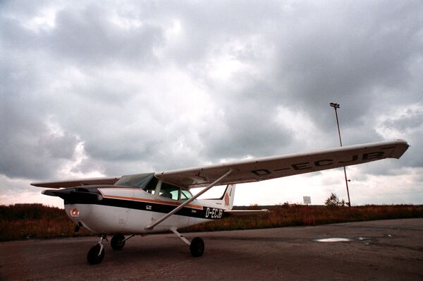 West German pilot Mathias Rust crossed the Soviet border May 28, 1987 and landed on Moscow's Red Square in this Cessna private plane. (File) West German pilot Mathias Rust crossed the Soviet border May 28, 1987 and landed on Moscow's Red Square in this Cessna private plane. (File) - Sputnik International