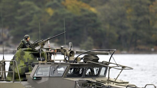 A Swedish Navy fast-attack craft patrols in the the Stockholm Archipelago, Sweden (file) - Sputnik International