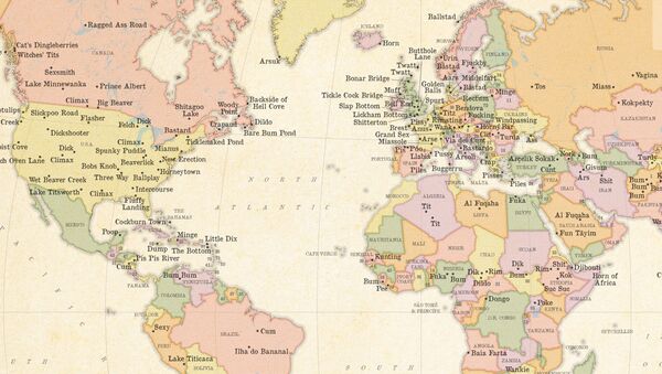 Magnificently Rude Map of World Place Names - Sputnik International