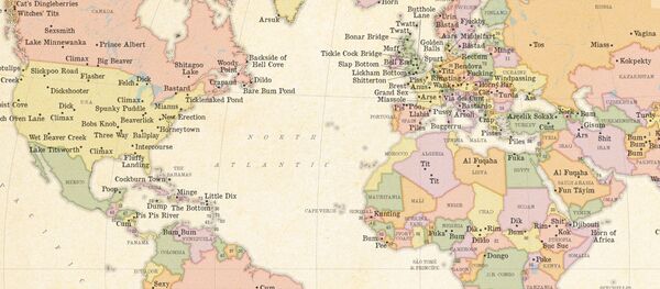 Magnificently Rude Map of World Place Names Magnificently Rude Map of World Place Names - Sputnik International