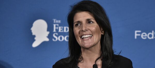 South Carolina Governor Nikki Haley during the 2016 National Lawyers Convention sponsored by the Federalist Society in Washington, DC. (File) South Carolina Governor Nikki Haley during the 2016 National Lawyers Convention sponsored by the Federalist Society in Washington, DC. (File) - Sputnik International