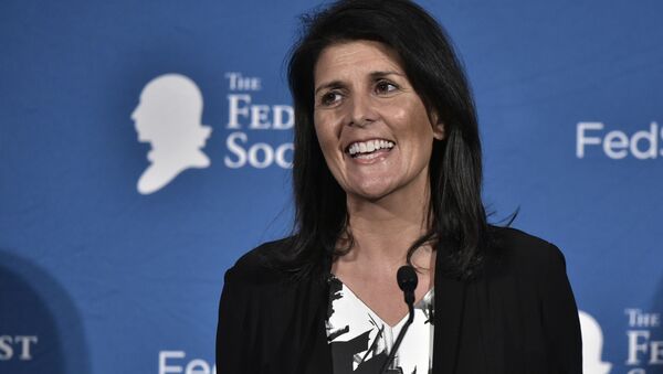 South Carolina Governor Nikki Haley during the 2016 National Lawyers Convention sponsored by the Federalist Society in Washington, DC. (File) - Sputnik International