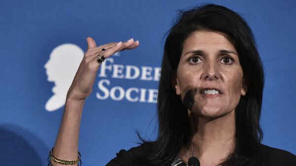 South Carolina Governor Nikki Haley speaks during the 2016 National Lawyers Convention sponsored by the Federalist Society in Washington, DC - Sputnik International