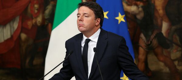 Italian Prime Minister Matteo Renzi leads a news conference to mark his 1000 days in government in Rome, Italy, November 18, 2016 - Sputnik International