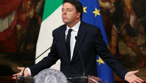 Italian Prime Minister Matteo Renzi leads a news conference to mark his 1000 days in government in Rome, Italy, November 18, 2016 - Sputnik International