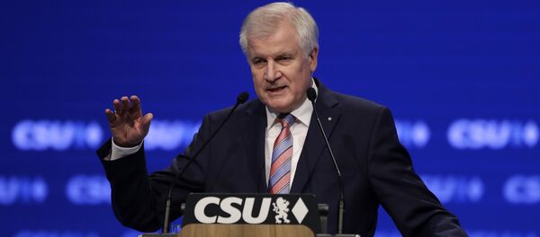 Bavarian State Governor and Chairman of German Christian Social Union party, CSU, Horst Seehofer, gestures during his speech at a party convention of the German Christian Social Union, CSU, in Munich, Germany, Friday, Nov. 4, 2016 - Sputnik International