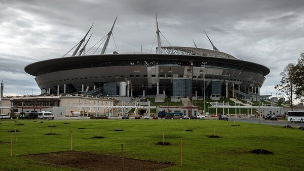 Zenit Arena under construction in St. Petersburg. File photo - Sputnik International