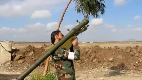 Ansar al-Islam Front with SA-7 Strela-2 anti aircraft weapon - Sputnik International