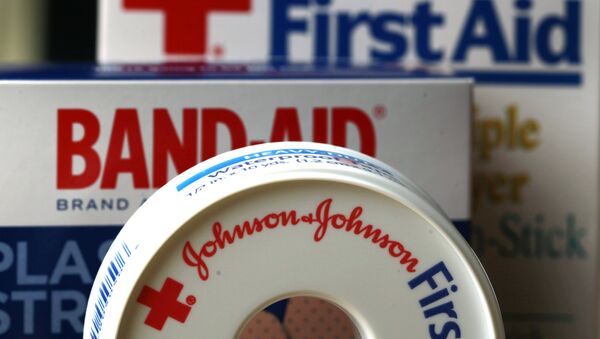 In this July 16, 2012, file photo, Johnson & Johnson products are displayed in Orlando, Fla. On Friday, Nov. 25, 2016, Johnson & Johnson said it is in early talks to buy Swiss drugmaker Actelion Pharmaceuticals Ltd. Both companies said there is no certainty that a deal will happen. - Sputnik International