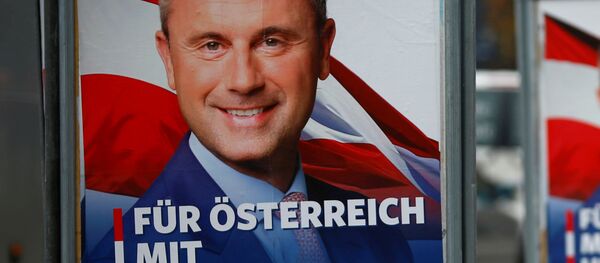 Presidential election campaign posters of far right Freedom Party (FPOe) presidential candidate Norbert Hofer are pictured in Vienna, Austria, November 8, 2016 Presidential election campaign posters of far right Freedom Party (FPOe) presidential candidate Norbert Hofer are pictured in Vienna, Austria, November 8, 2016 - Sputnik International