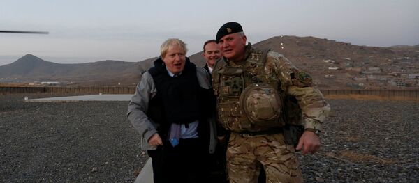 Britain's Foreign Secretary Boris Johnson (L) and Brigadier Ian Rigden, (R) Chief mentor At Afghan National Army Officer Academy arrives during his visits at Camp Qargha in Kabul, Afghanistan November 26, 2016 Britain's Foreign Secretary Boris Johnson (L) and Brigadier Ian Rigden, (R) Chief mentor At Afghan National Army Officer Academy arrives during his visits at Camp Qargha in Kabul, Afghanistan November 26, 2016 - Sputnik International