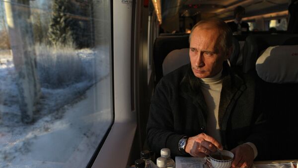 Vladimir Putin takes trip on newly launched Sapsan high-speed train - Sputnik International