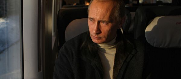 Vladimir Putin takes trip on newly launched Sapsan high-speed train Vladimir Putin takes trip on newly launched Sapsan high-speed train - Sputnik International