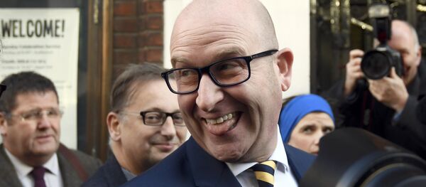 United Kingdom Independence Party (UKIP) leadership candidate Paul Nuttall arrives to hear the result of the UKIP leadership election, in London, Britain November 28, 2016. United Kingdom Independence Party (UKIP) leadership candidate Paul Nuttall arrives to hear the result of the UKIP leadership election, in London, Britain November 28, 2016. - Sputnik International