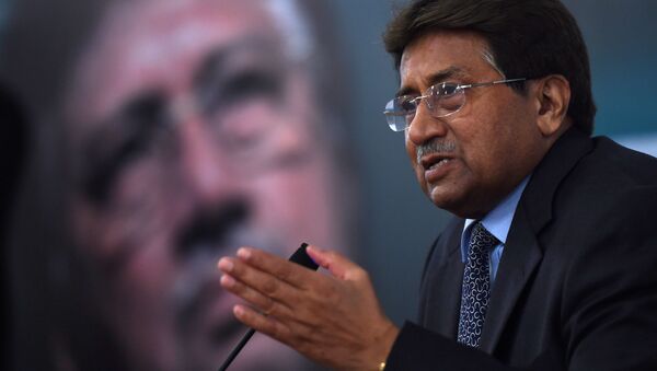 Former Pakistani president and military ruler, Pervez Musharraf addresses a youth parliament in Karachi. (File) - Sputnik International