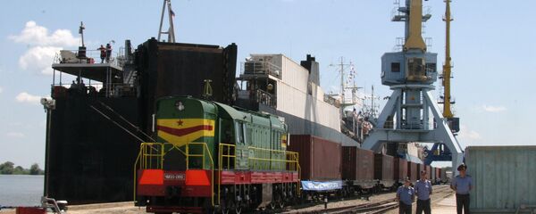 The port of Olya, Astrakhan Region, is the destination of the international transport corridor North-South in Russia. The port of Olya, Astrakhan Region, is the destination of the international transport corridor North-South in Russia. - Sputnik International