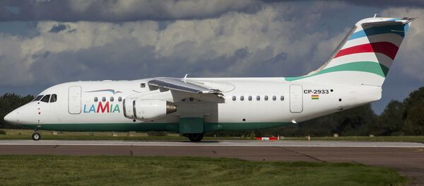 An Avro RJ85 operated by Lamia which crashed on approach to Medellin while carrying 81 passengers and crew including Brazilian football team Chapecoense is seen in a file picture An Avro RJ85 operated by Lamia which crashed on approach to Medellin while carrying 81 passengers and crew including Brazilian football team Chapecoense is seen in a file picture - Sputnik International