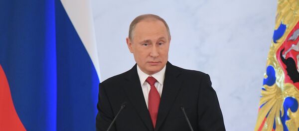 December 1, 2016. Russian President Vladimir Putin delivers his Annual Presidential Address to the Federal Assembly at the Kremlin's St. George Hall. - Sputnik International