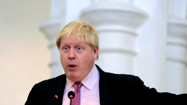 Britain's Foreign Secretary Boris Johnson delivers a speech in the main hall of the Government College University in Lahore, Pakistan November 25, 2016. - Sputnik International