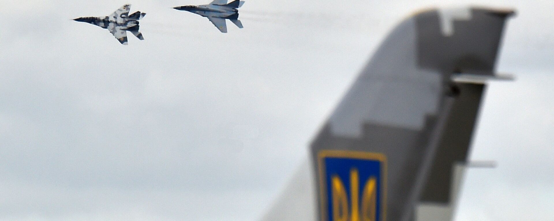 Ukrainian Air force MIG 29 fighter planes take part in practical flights during an exercise at the Air Force military base in Vasylkiv, some 40km from Kiev on August 3, 2016 - Sputnik International, 1920, 06.03.2022