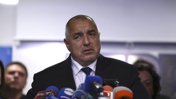 Bulgaria's Prime Minister Boyko Borissov announces his resignation after his centre-right party's candidate lost the race during a presidential election in Sofia, Bulgaria, November 13, 2016 - Sputnik International