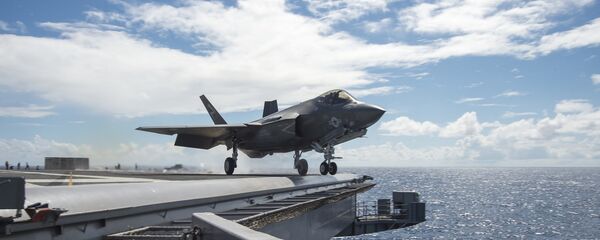 An F-35C Lightning II carrier variant joint strike fighter assigned to the Salty Dogs of Air Test and Evaluation Squadron (VX) 23 launches off the flight deck of the aircraft carrier USS Dwight D. Eisenhower (CVN 69). An F-35C Lightning II carrier variant joint strike fighter assigned to the Salty Dogs of Air Test and Evaluation Squadron (VX) 23 launches off the flight deck of the aircraft carrier USS Dwight D. Eisenhower (CVN 69). - Sputnik International