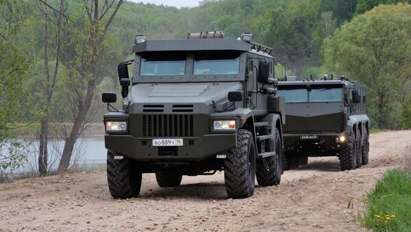 Patrol-A (L) and Typhoon-K (R) increased protection armored vehicles - Sputnik International