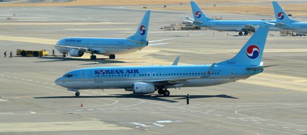 South Korea's Korean Air planes sit on the tarmac at Gimpo airport in Seoul on December 16, 2014 South Korea's Korean Air planes sit on the tarmac at Gimpo airport in Seoul on December 16, 2014 - Sputnik International