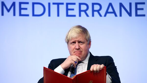 Britain's Foreign Secretary Boris Johnson gestures as he speaks during the MED Mediterranean Dialogues forum in Rome, Italy December 1, 2016. - Sputnik International
